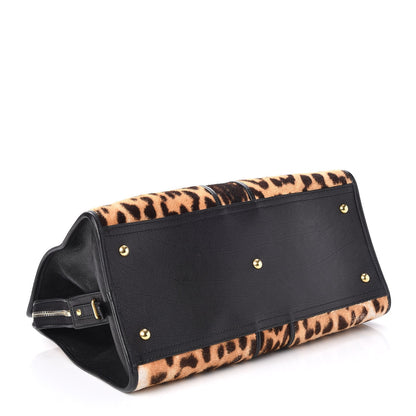 Saint Laurent Pony Hair Leopard Print Medium Cabas Chyc Black 4 of 7