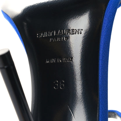 Saint Laurent Silk Crepe Baliqua 95 Sandals 36 Picasso Blue 7 of 9