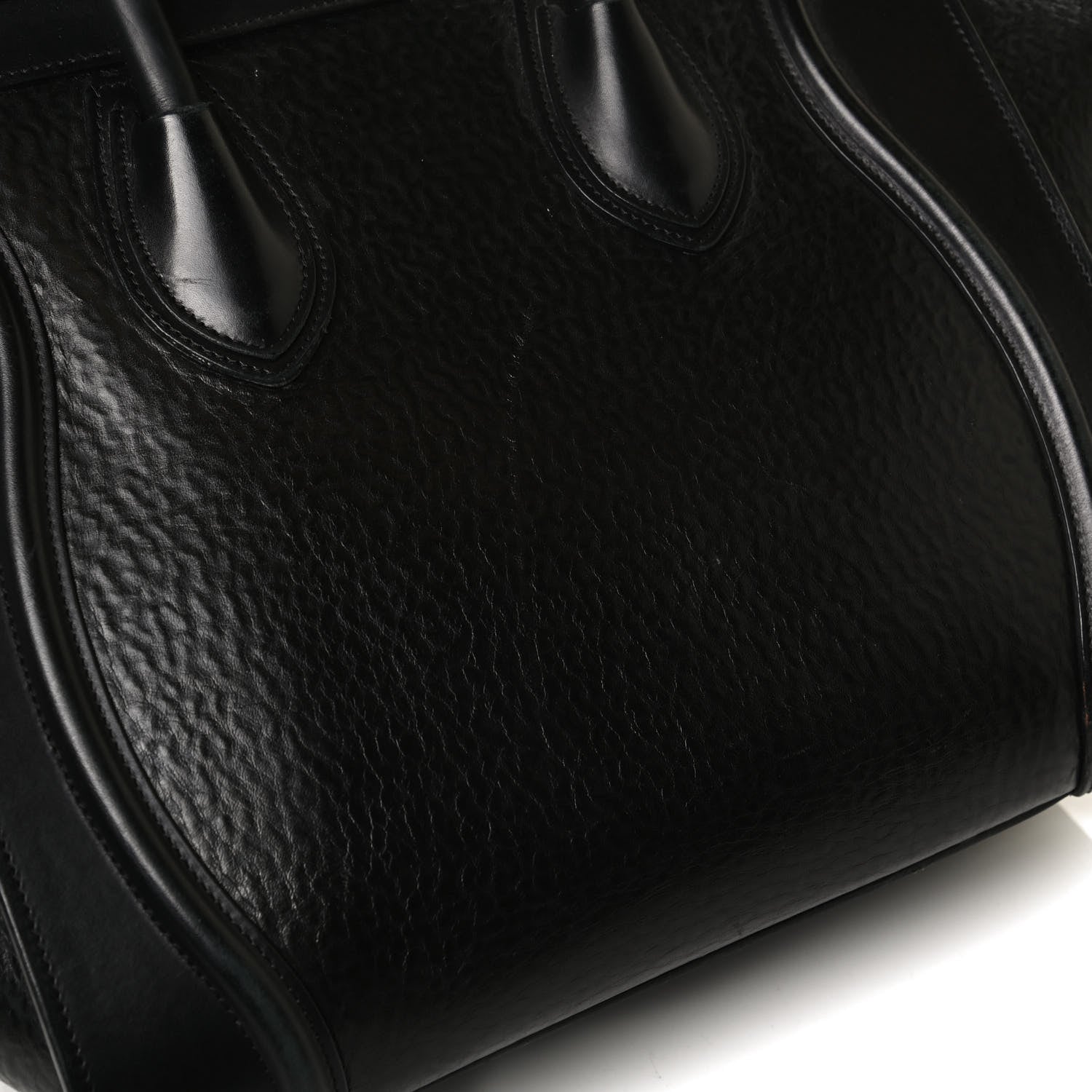 Celine Calfskin Astrakhan Embossed Mini Luggage Black 13 of 22