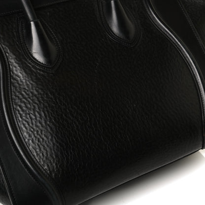 Celine Calfskin Astrakhan Embossed Mini Luggage Black 13 of 22