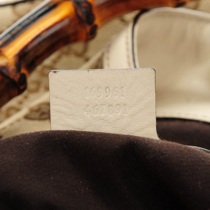 Gucci Monogram Medium Peggy Bamboo Top Handle Bag Off White 7 of 9