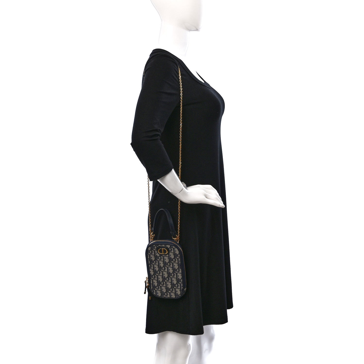 Christian Dior Oblique 30 Montaigne Phone Holder Blue 2 of 9