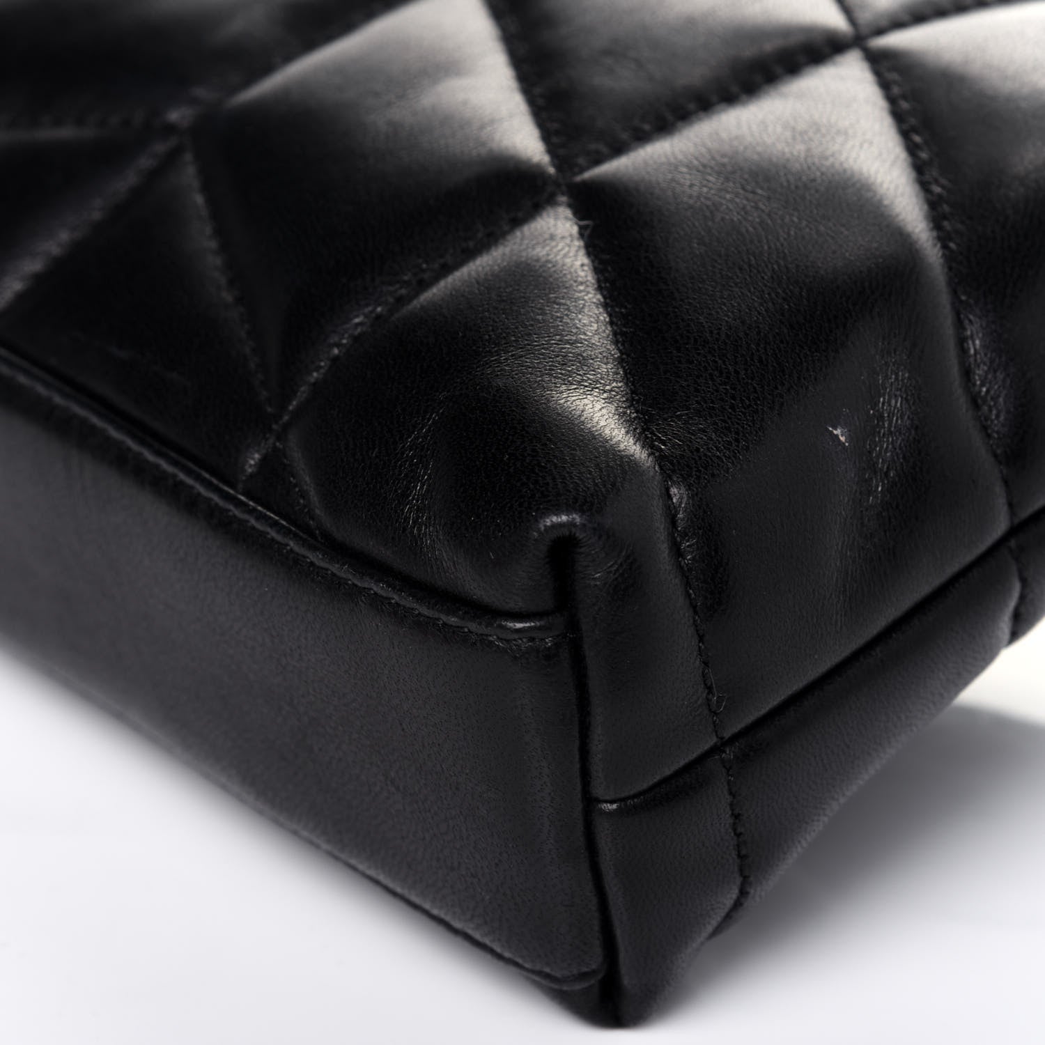 Saint Laurent Lambskin Monogram Loulou Puffer Pouch Clutch Black 14 of 17