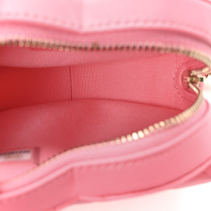 Chanel Lambskin Quilted CC In Love Heart Waist Belt Bag With Chain Pink 5 of 11