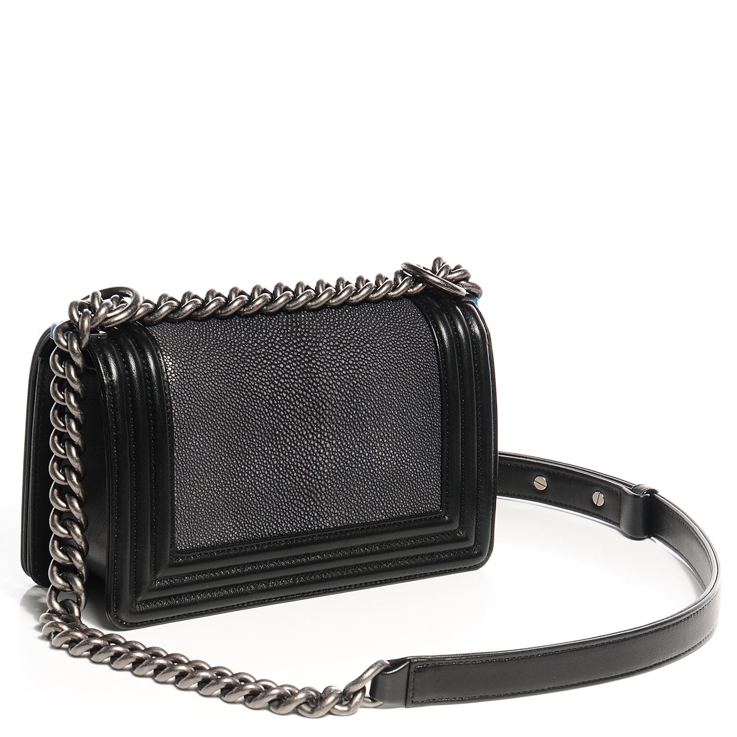 Galuchat Stingray Small Boy Flap Black