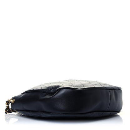 Chanel Lambskin Stitched Large Drawstring Bag Black 4 of 12