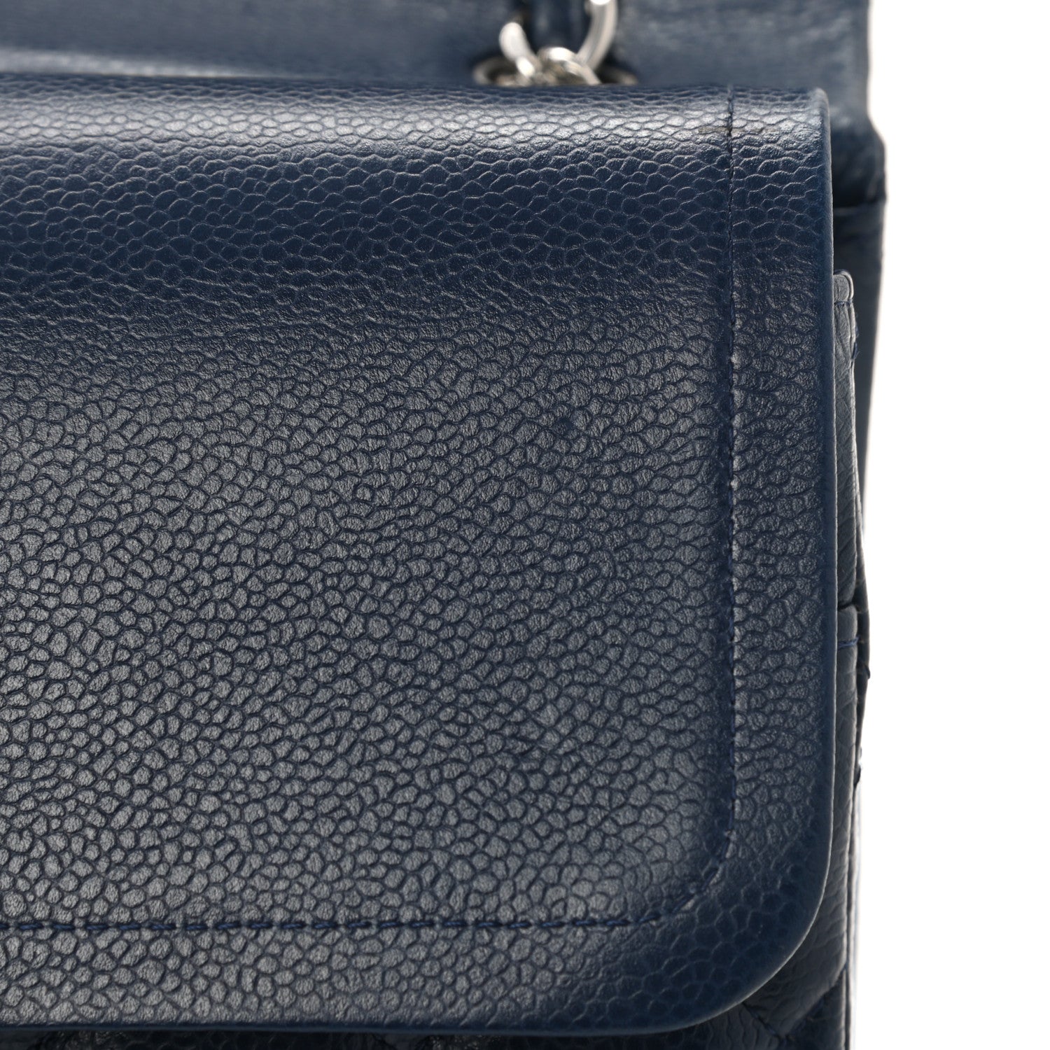 Chanel Caviar Quilted Maxi Double Flap Blue 11 of 11