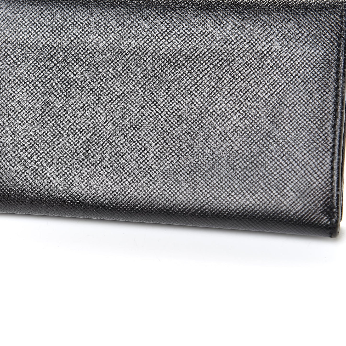 Saffiano Bi-Fold Card Holder Wallet Black