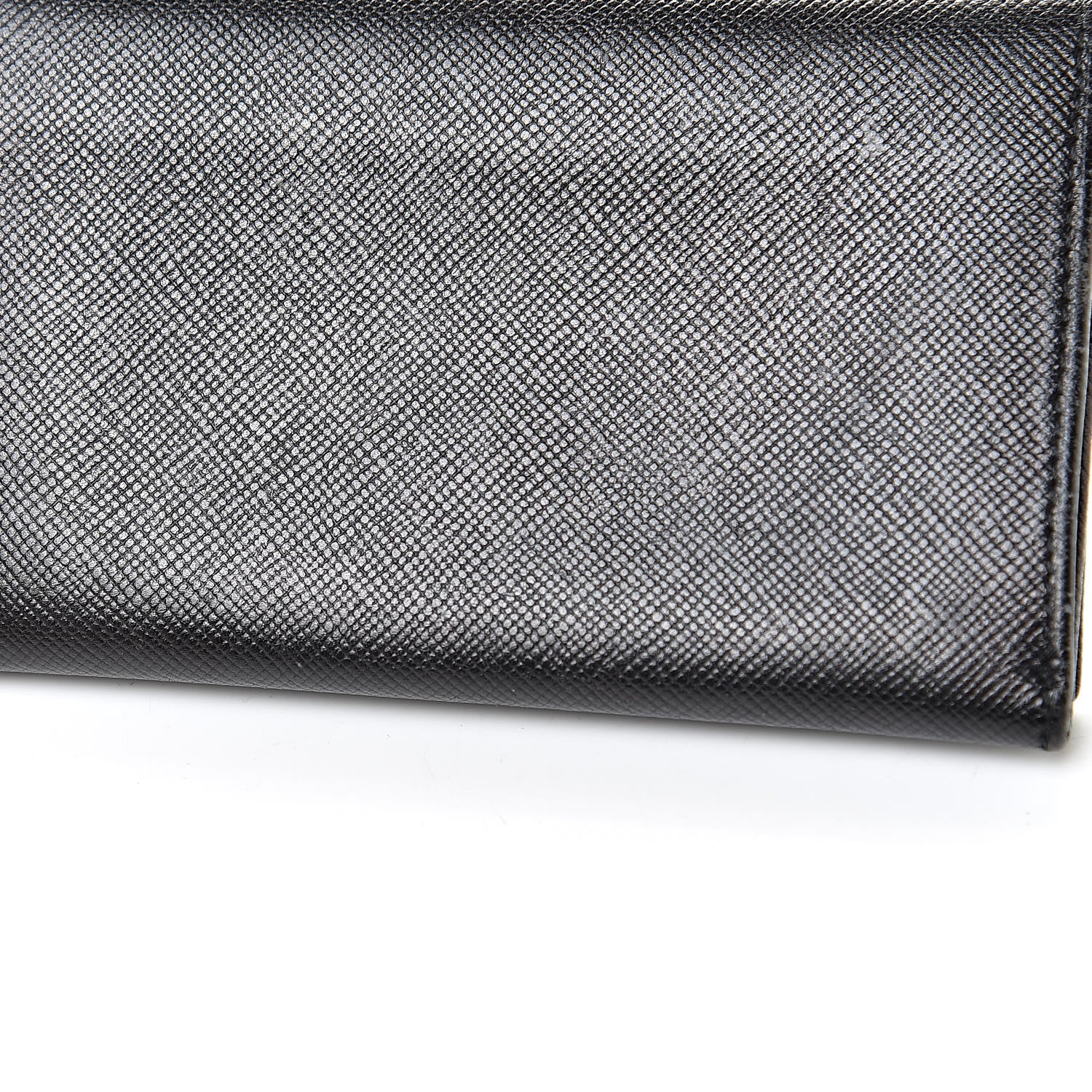 Prada Saffiano Bi-Fold Card Holder Wallet Black 12 of 14