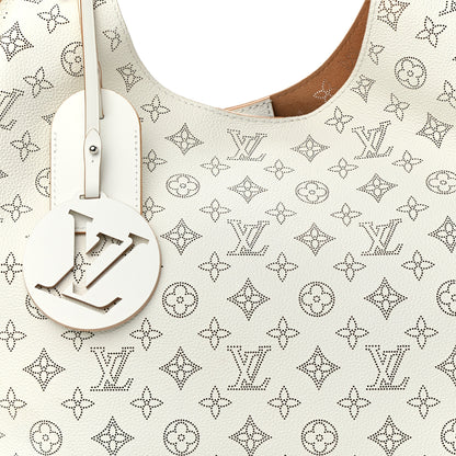Louis Vuitton Mahina Carmel Hobo Snow 7 of 12