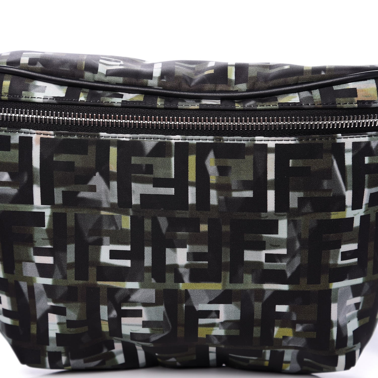 Fendi Nylon CamouFF Belt Bag Black Multicolor 11 of 11