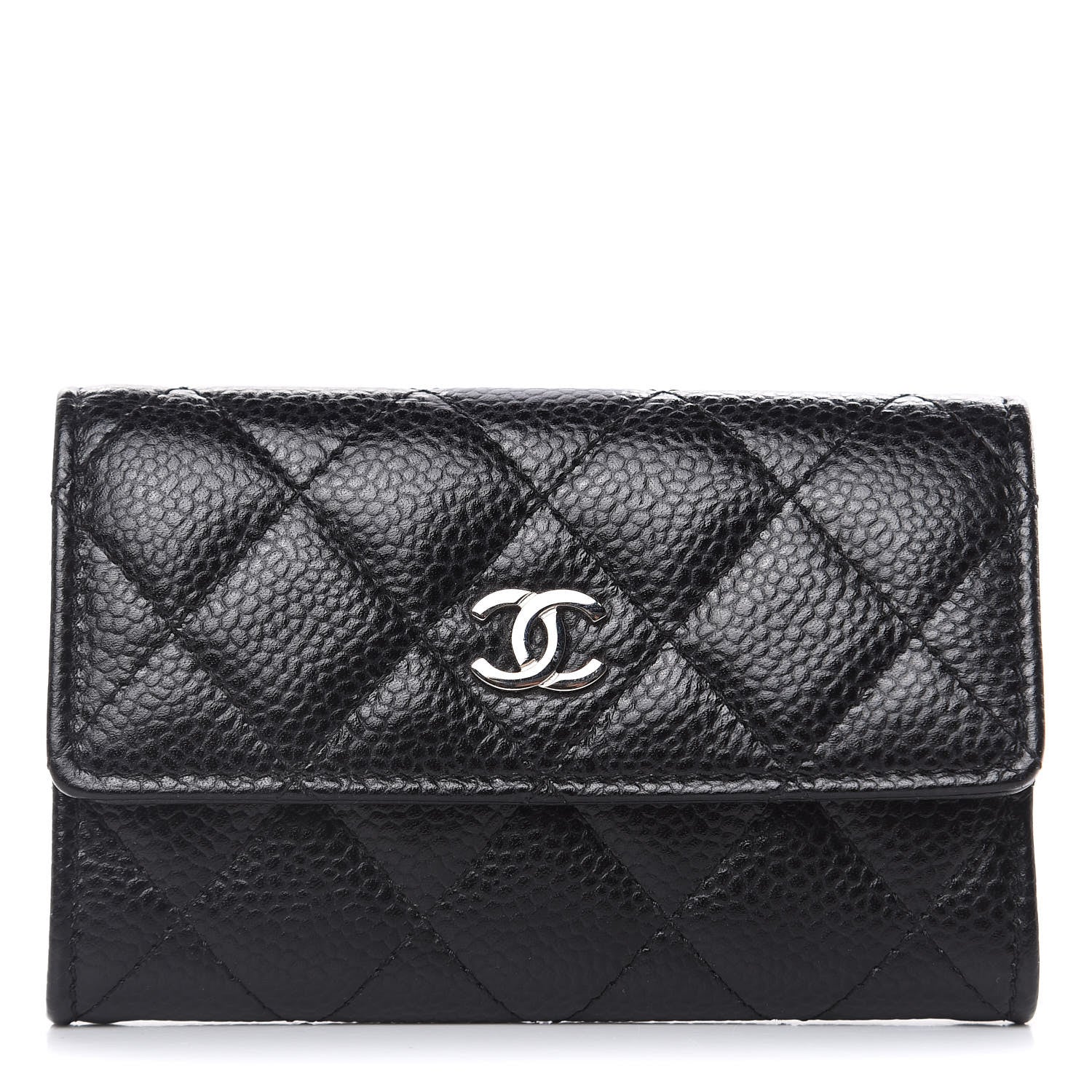 Chanel Caviar Quilted Flap Card Holder Black 1 of 7