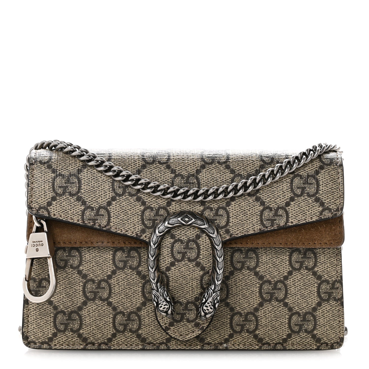 Gucci GG Supreme Monogram Super Mini Dionysus Shoulder Bag Taupe 1 of 13