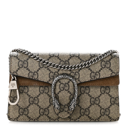 Gucci GG Supreme Monogram Super Mini Dionysus Shoulder Bag Taupe 1 of 13