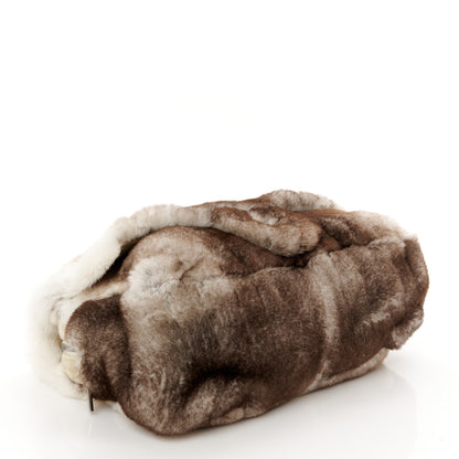 Chanel Rabbit Fur CC Medium Flap Bag Brown 4 of 11