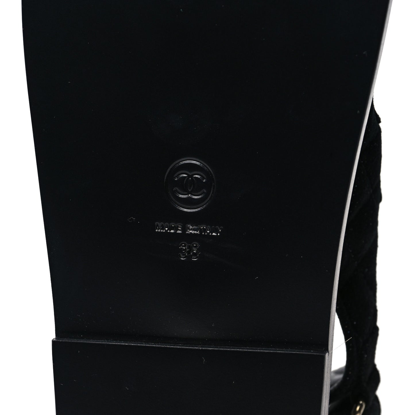 Suede Calfskin Glitter Crystal Velcro Dad Sandals 38 Black