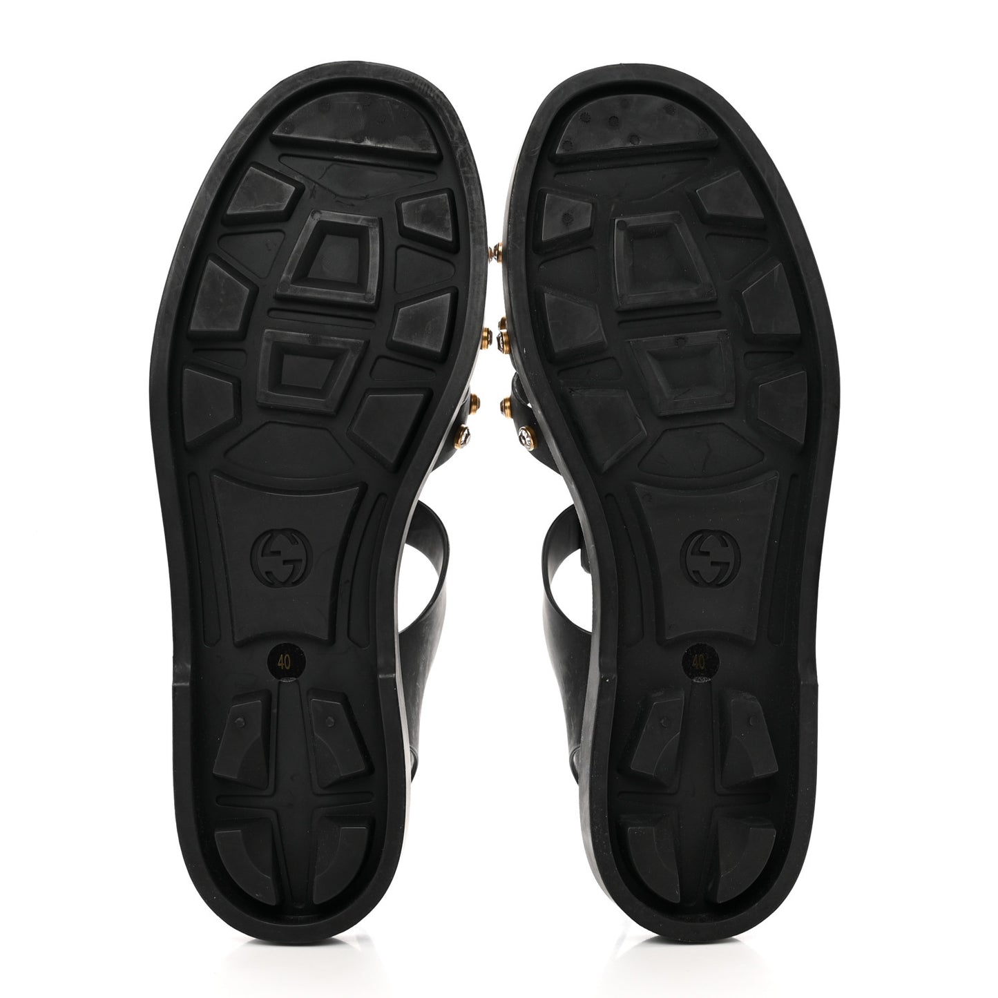 Rubber Crystal Womens Buckle Strap Sandals 40 Black