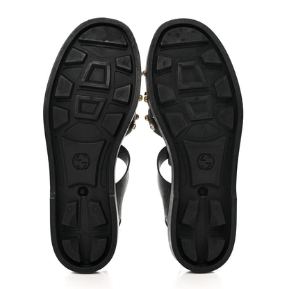 Gucci Rubber Crystal Womens Buckle Strap Sandals 40 Black 5 of 8