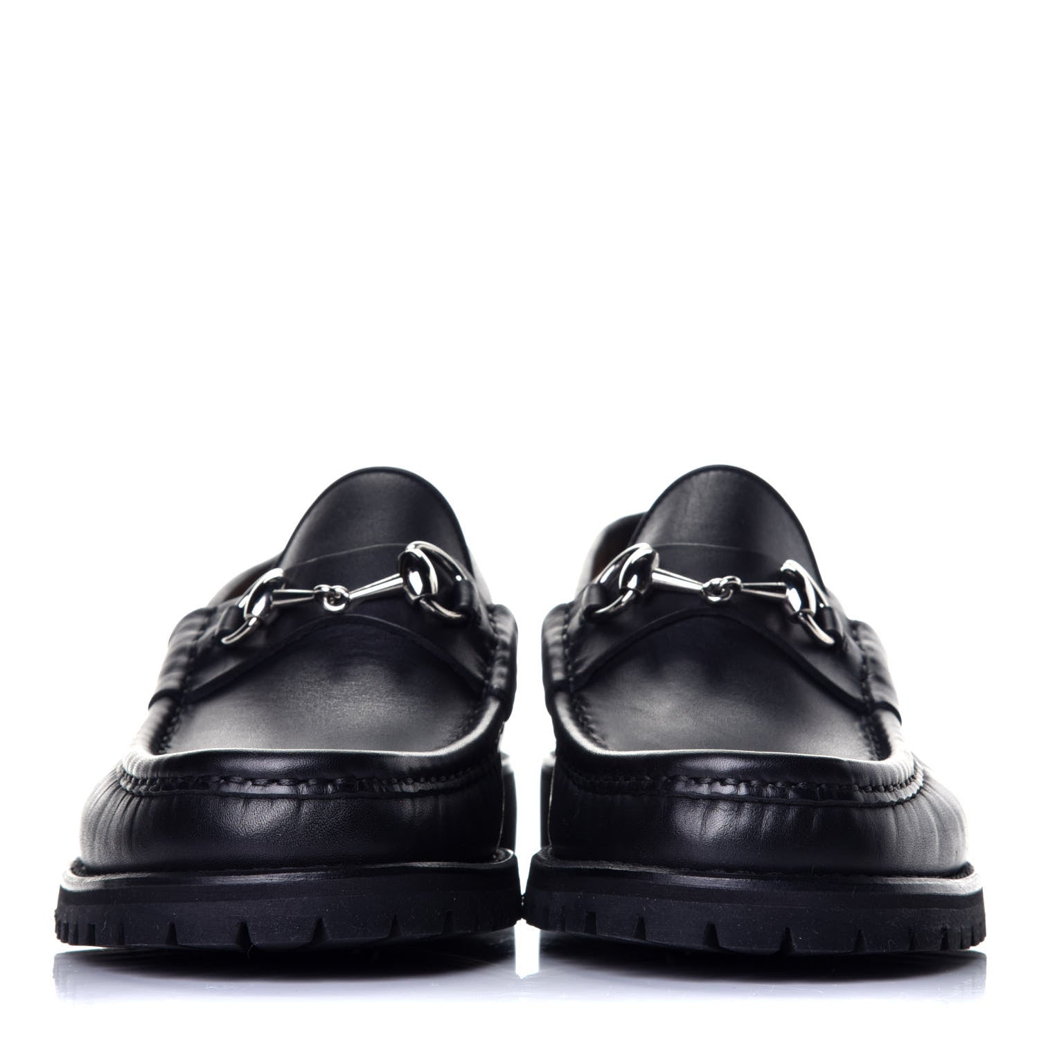 Gucci Laredo Calfskin Mens Horsebit Loafers 7.5 Black 3 of 19