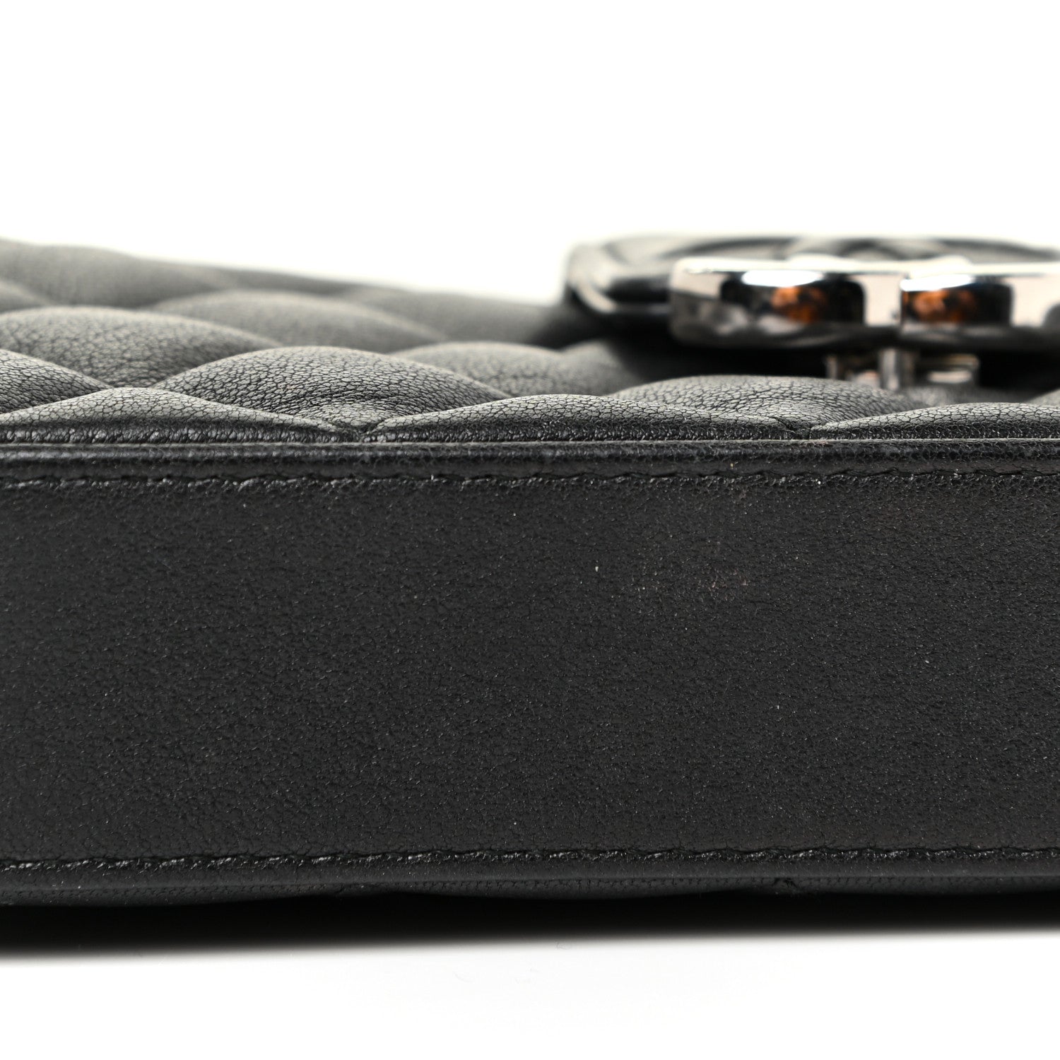 Chanel Lambskin Quilted CC Box Clutch With Chain Black 15 of 16