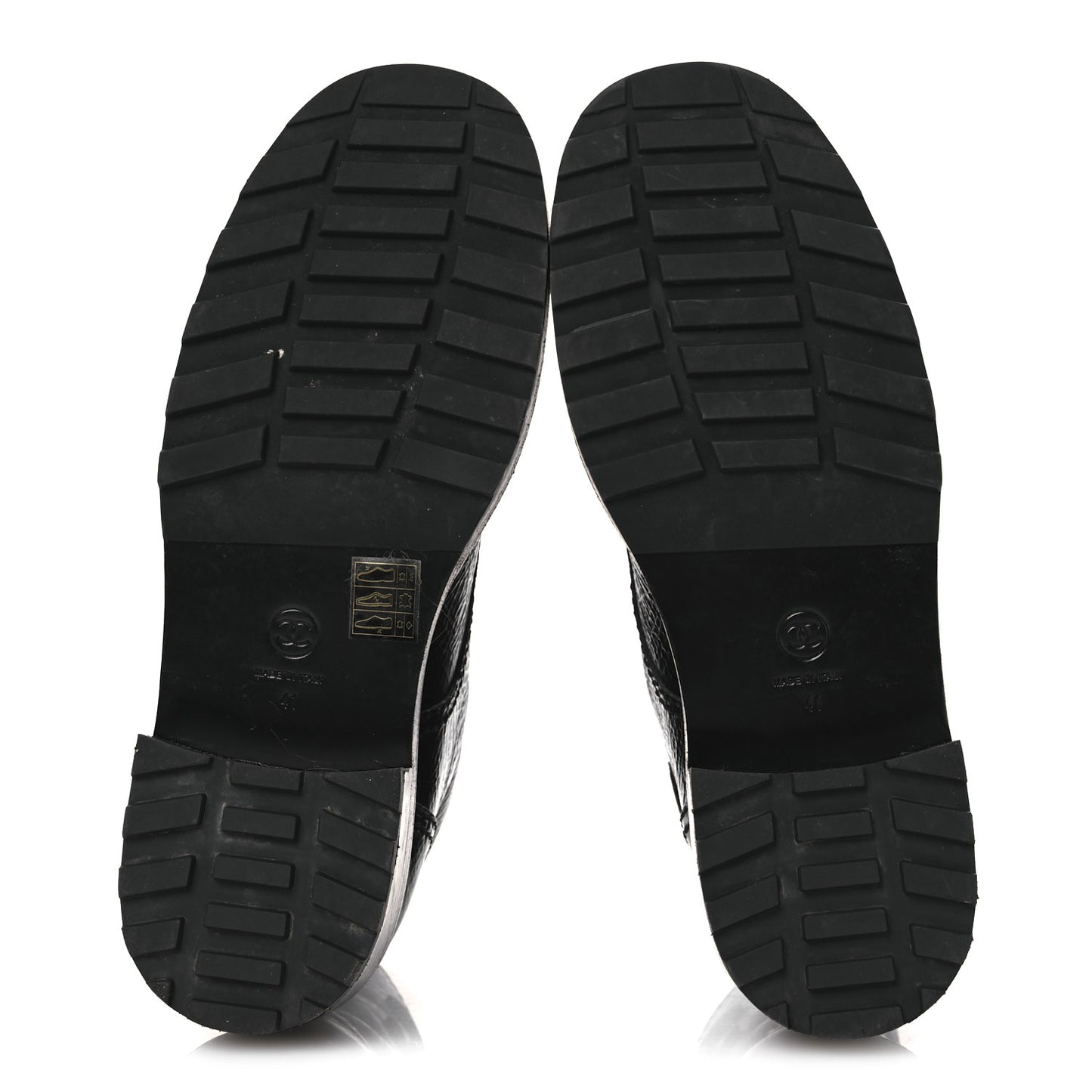 Shiny Calfskin Velvet Pearl Combat Short Boots 41 Black