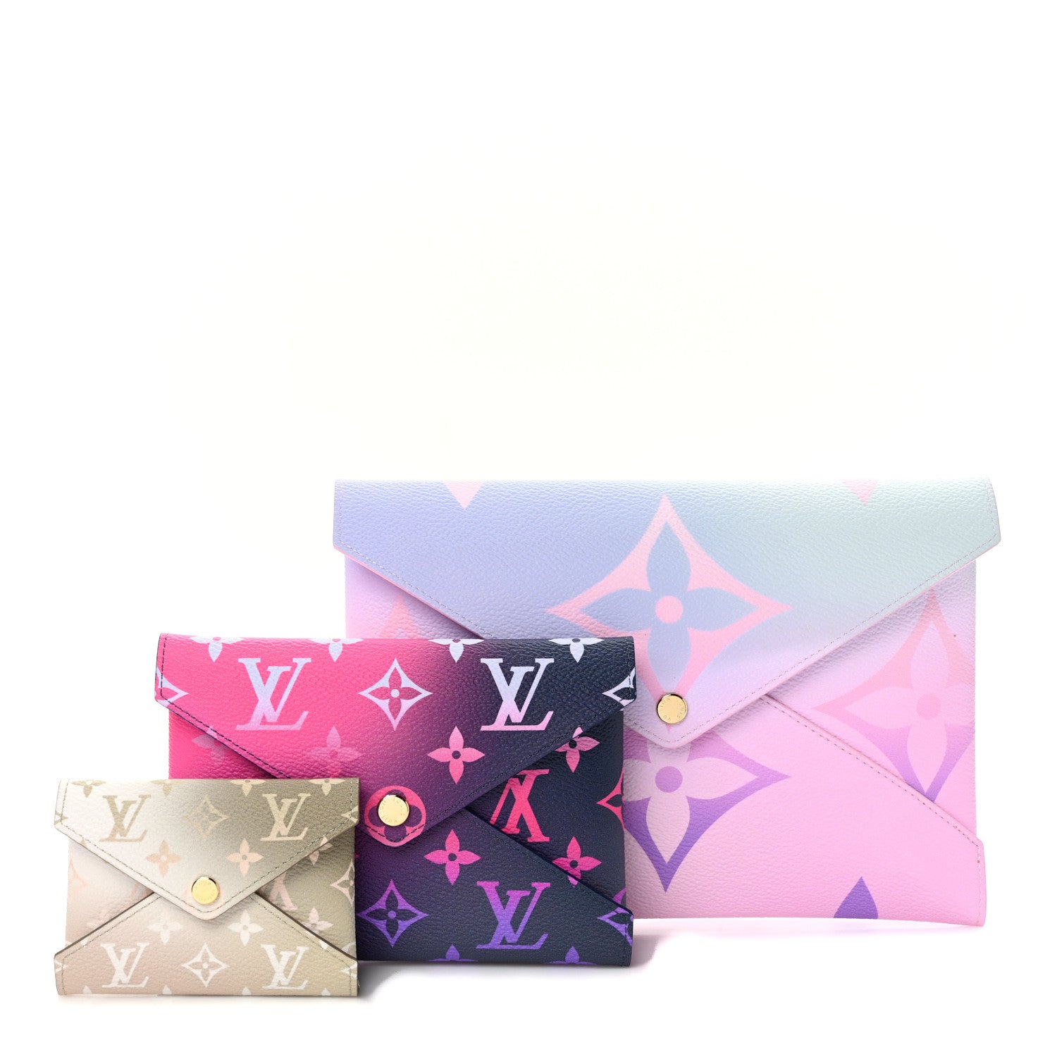Louis Vuitton Monogram Giant Spring In The City Kirigami Pochette Set Sunrise Pastel Midnight Fuchsia Sunset Kaki 1 of 8