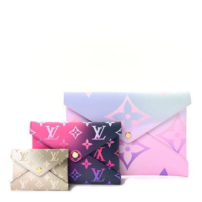 Louis Vuitton Monogram Giant Spring In The City Kirigami Pochette Set Sunrise Pastel Midnight Fuchsia Sunset Kaki 1 of 8