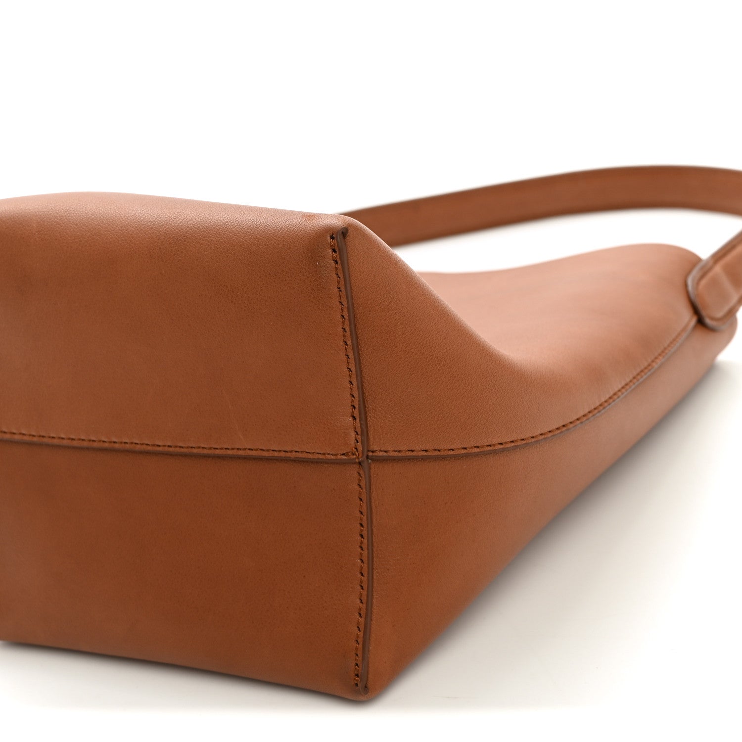 The Row Polished Saddle Calfskin Small N/S Park Tote Dark Cuir 9 of 9