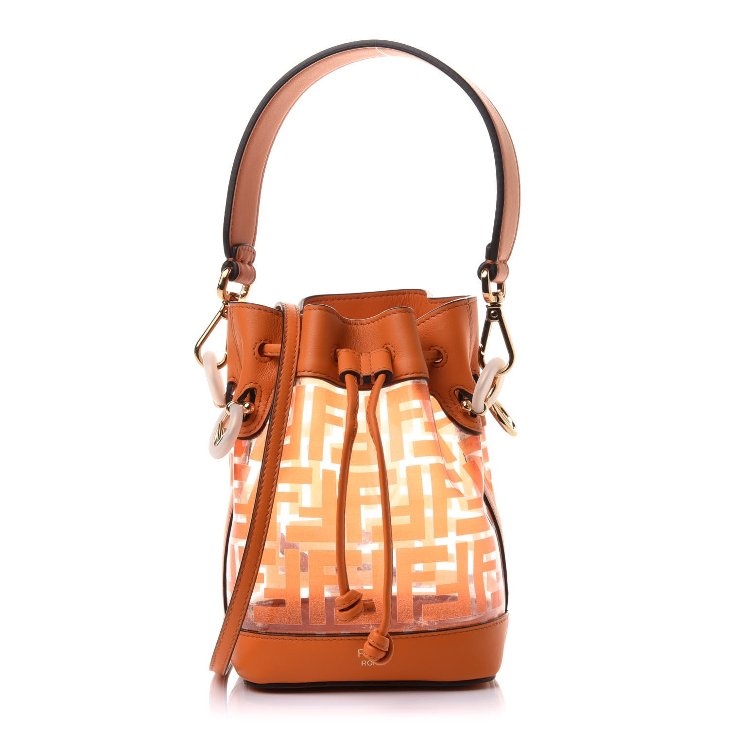 Fendi TPU FF Vitello Grace F is Fendi Mini Mon Tresor Bucket Bag Aranciata 1 of 10