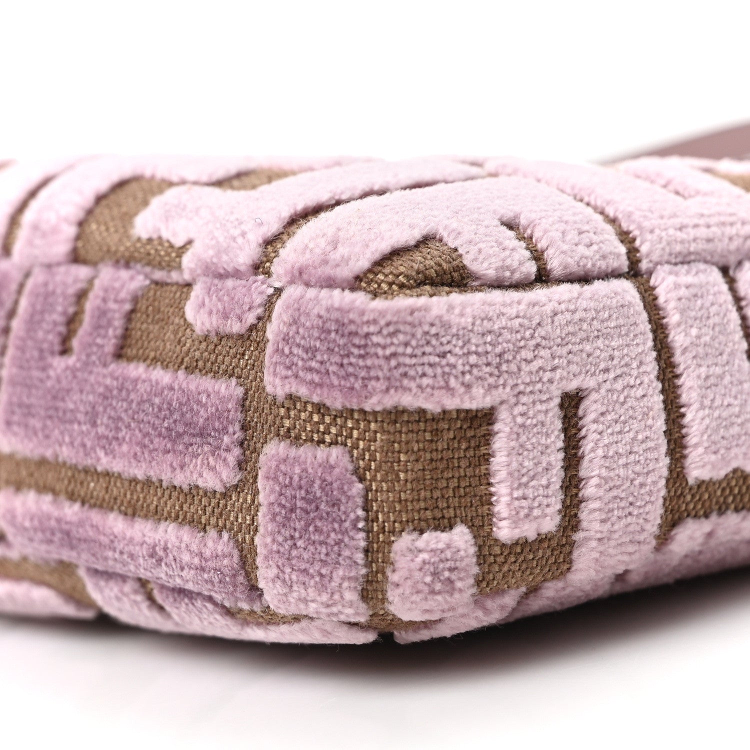 FENDI フェンディ バゲット メタリックパープル ムートン Fendi Purple Vitello Shine Leather/Suede Large Flip Bag 8BT303