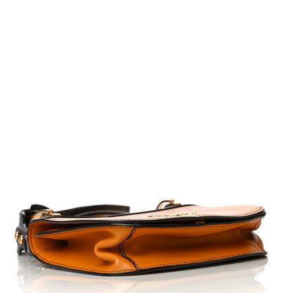 Prada City Calf Pionniere Saddle Bag Ocra Cocco 3 of 24