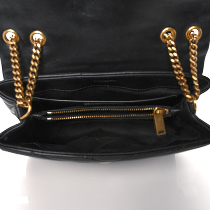 Saint Laurent Calfskin Y Quilted Monogram Small Loulou Chain Satchel Black 5 of 14