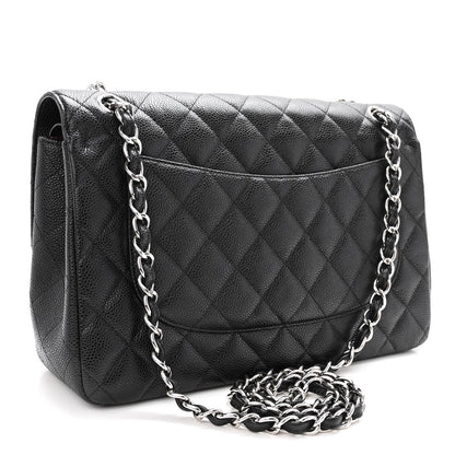 Chanel Caviar Quilted Jumbo Double Flap Black 3 of 10