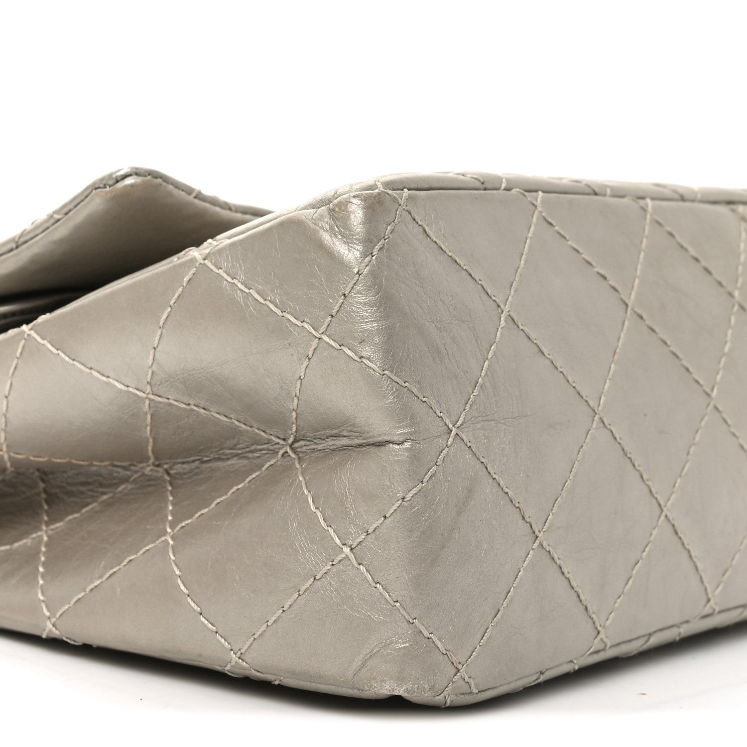 Chanel Metallic Aged Calfskin Quilted 2.55 Reissue 226 Flap Grey 9 of 10