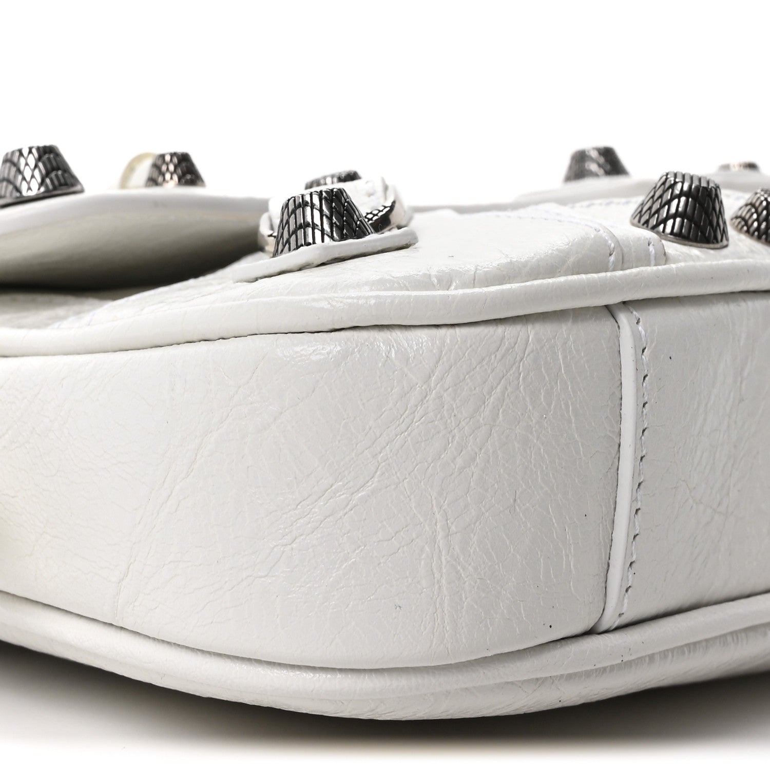 Balenciaga Agneau Arena Small Le Cagole Sling Bag Optic White 9 of 10