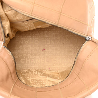 Chanel Caviar Square Stitched Bowler Beige 5 of 19