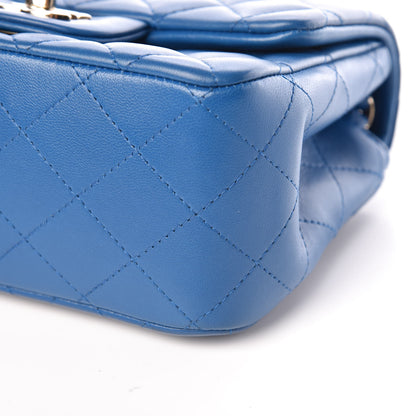 Chanel Lambskin Quilted Mini Square Flap Blue 10 of 11