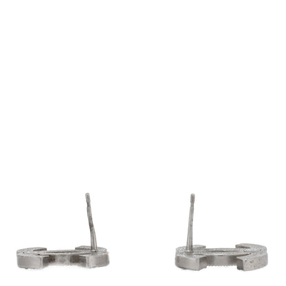 Chanel Baguette Crystal CC Earrings Silver 4 of 4