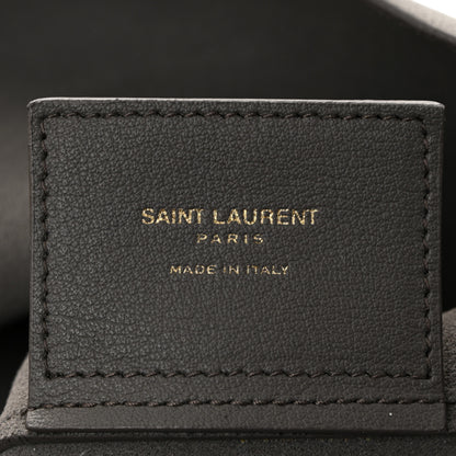 Saint Laurent Calfskin Large Shopping Tote Kaki Militaire 6 of 12