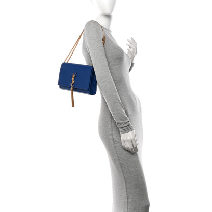 Saint Laurent Smooth Calfskin Medium Classic Monogram Kate Tassel Satchel Royal Blue 2 of 14