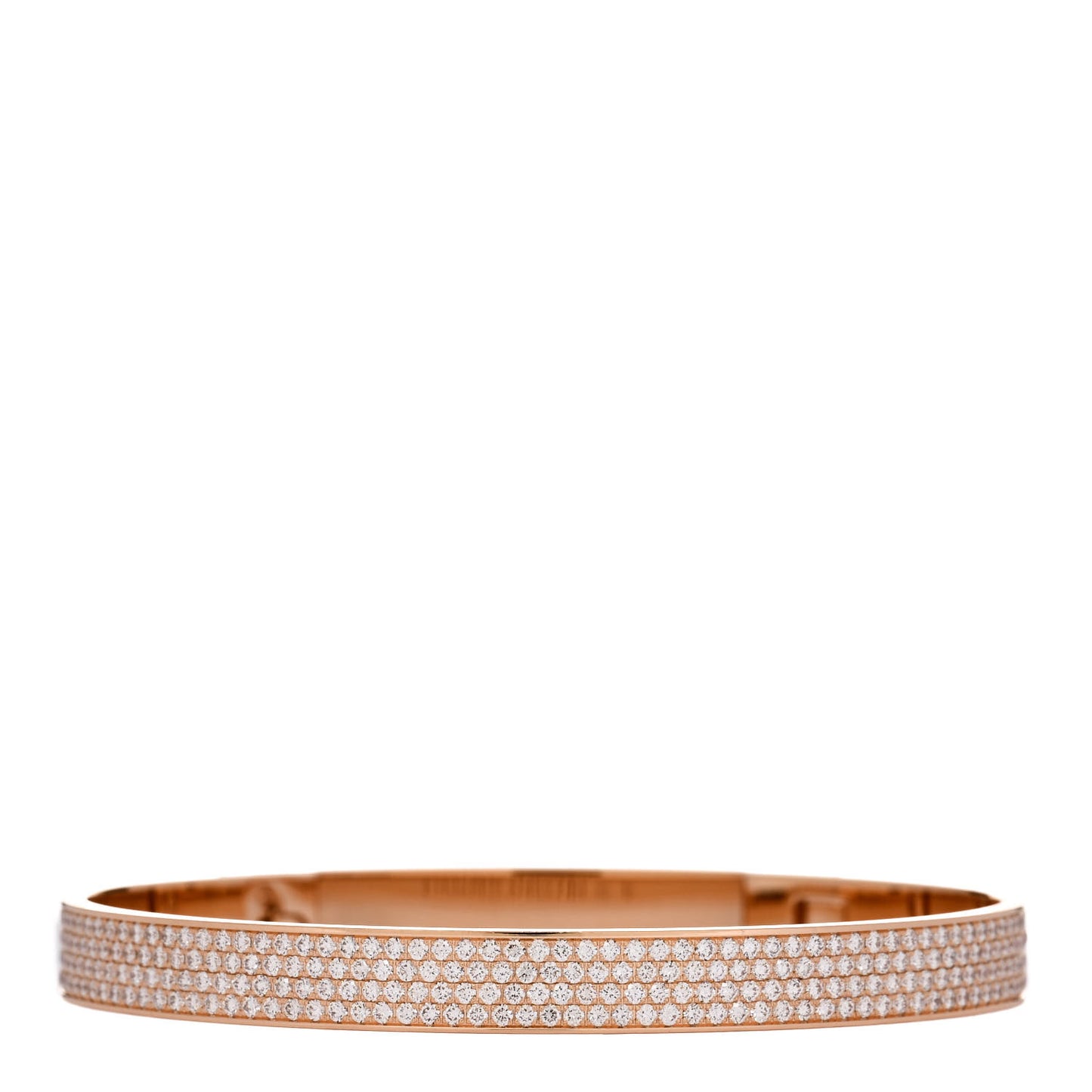 18K Rose Gold Diamond PM Collier De Chien Full Pave Bracelet SH