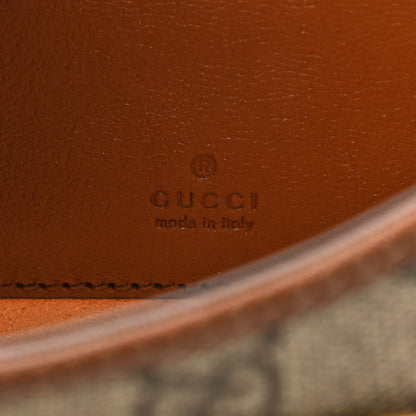 Gucci GG Supreme Monogram Calfskin Mini Padlock Top Handle Shoulder Bag Beige Black Cuir 6 of 10