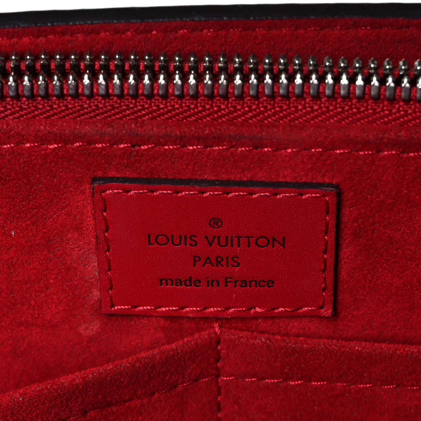 Monogram Cuir Plume Very Tote MM Rubis Noisette