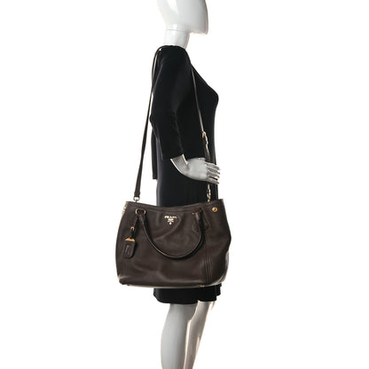 Prada Vitello Daino Shoulder Bag Caffe 2 of 11