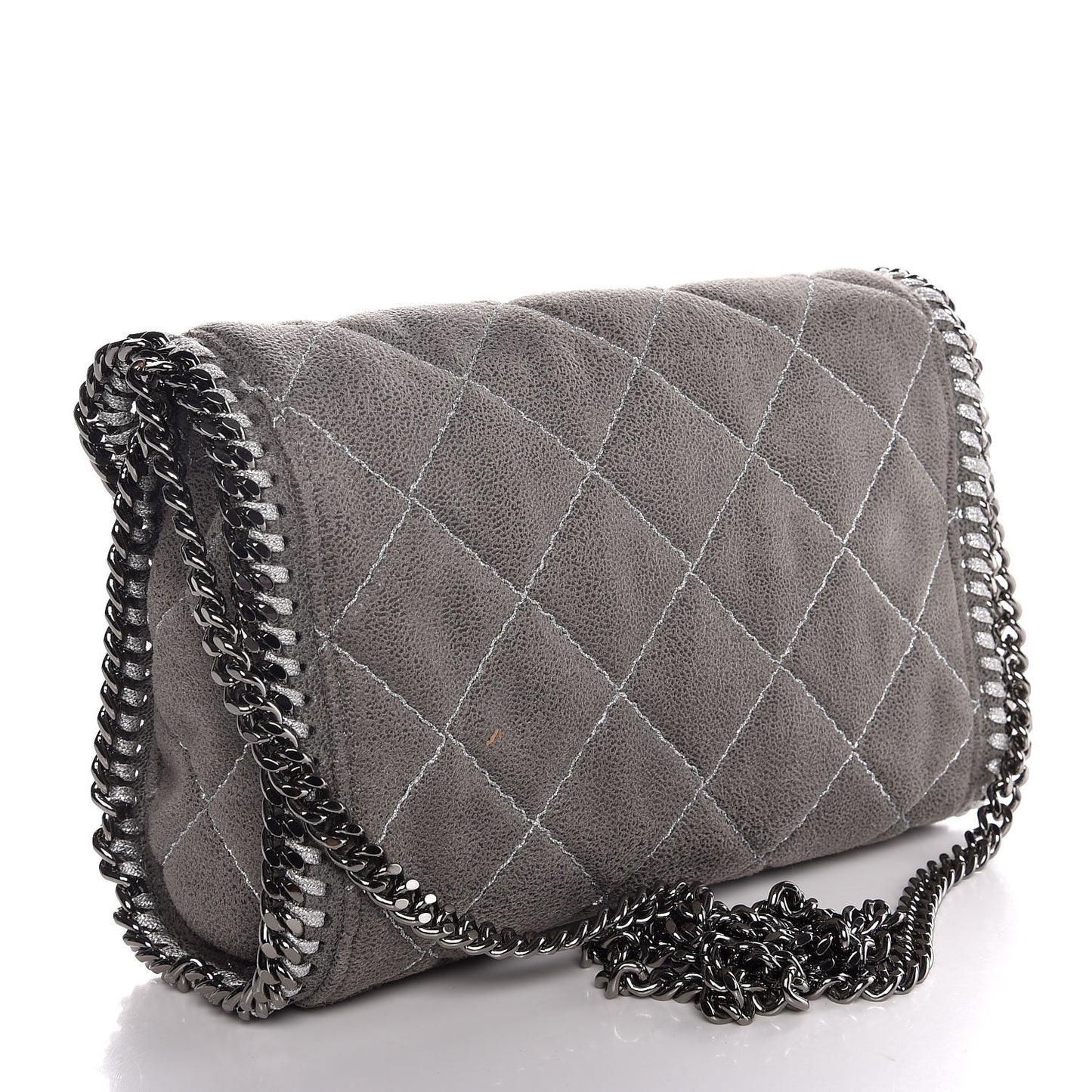 Shaggy Deer Quilted Mini Falabella Grey
