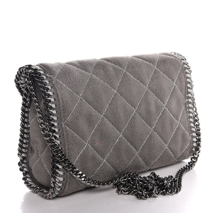 Stella McCartney Shaggy Deer Quilted Mini Falabella Grey 3 of 7