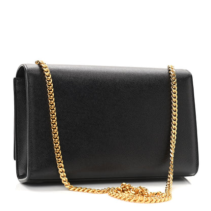 Saint Laurent Grain De Poudre Medium Classic Monogram Kate Satchel Black 2 of 8