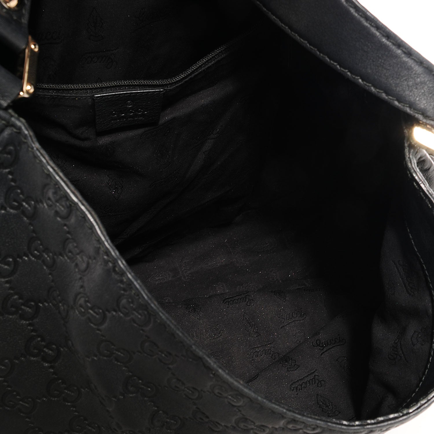 Gucci Guccissima New Ladies Web Large Hobo Black 5 of 7