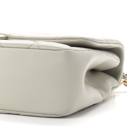 Chanel Lambskin Quilted Resin Bi-Color Chain Flap Bag Grey 9 of 9