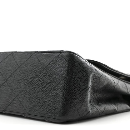Chanel Caviar Quilted Jumbo Single Flap Black 11 of 12